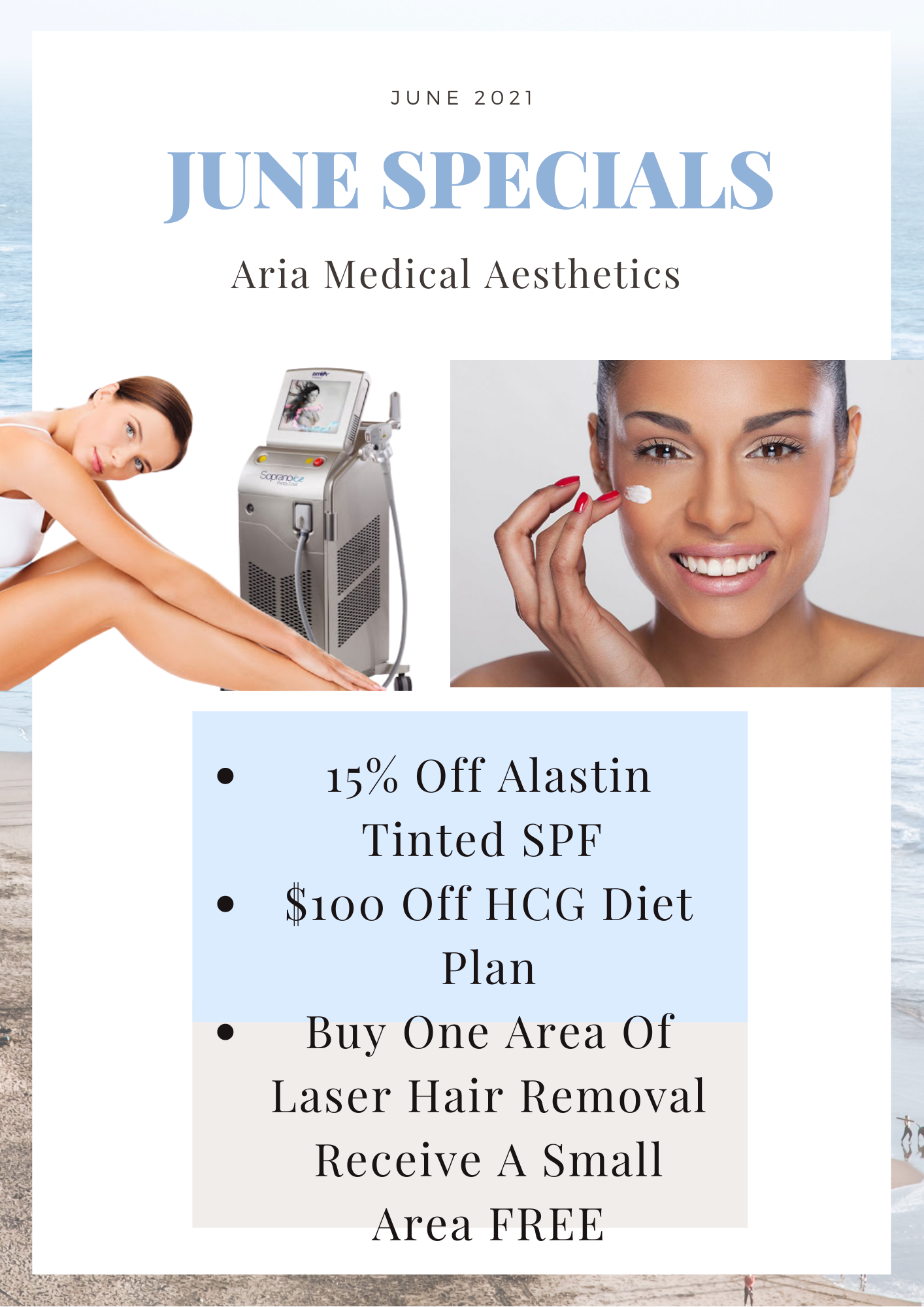 June Specials and Promotions Aria Medical Aesthetics