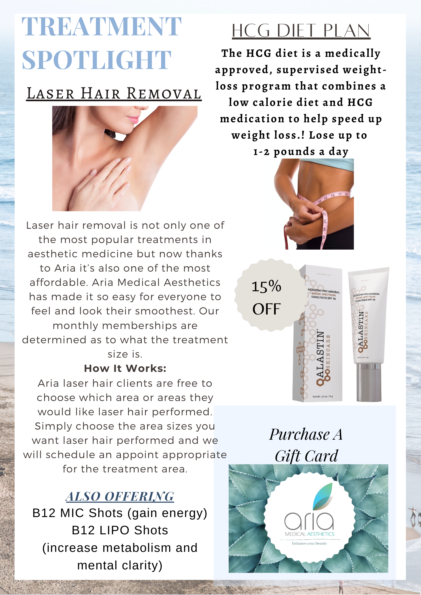 June Specials and Promotions Aria Medical Aesthetics