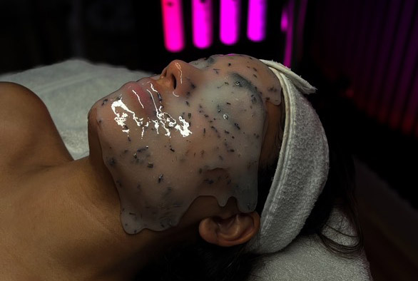 Aria Medical Glass Skin Facial in progress