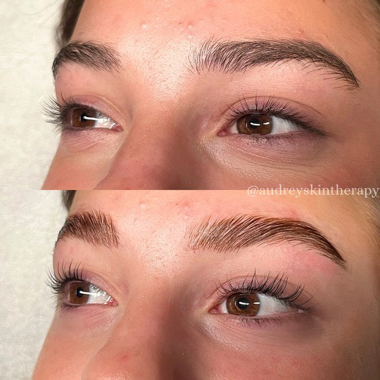 Aria the results of lash and brow lifts